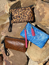 L&B Handbags Turquoise Tooled Wristlet