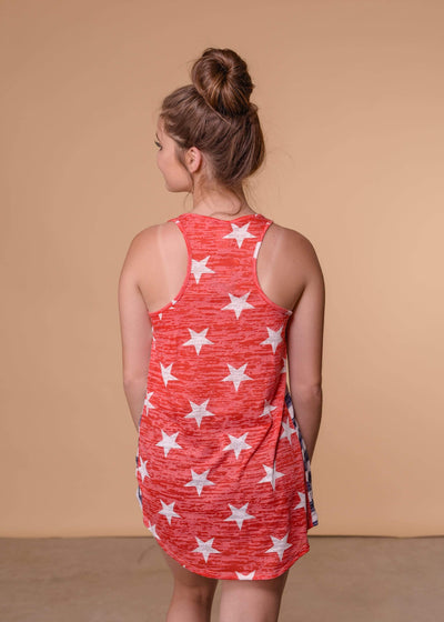 Stars And Stripes Tank - Red