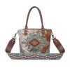 Azure Patterned Leather and Harion Bag