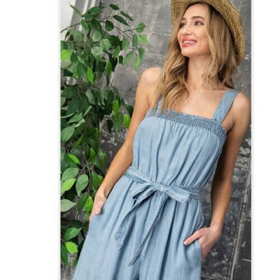 Kali Chambray Jumpsuit - Plus Only