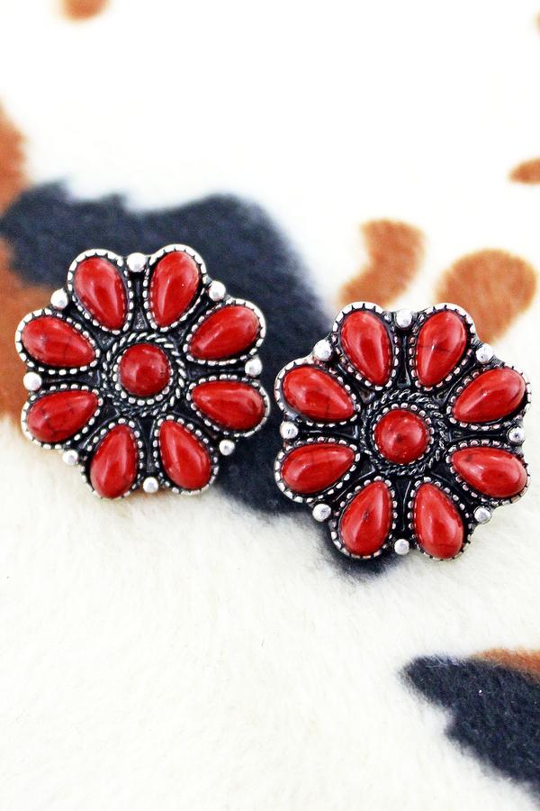 Ruby Cluster Studs