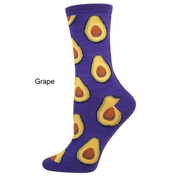 Socksmith Socks GRAPE Avocado Women’s Socks - Parrot Green And Grape