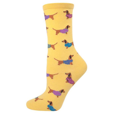 Socksmith Socks Haute Dog Women’s Socks - Mimosa Yellow