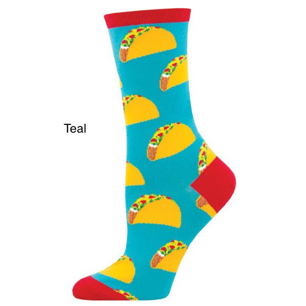 Taco Women’s Socks - Black & Teal